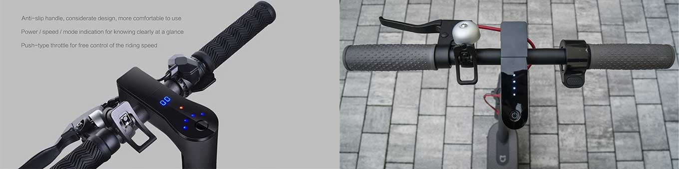 Alfawise M1 vs Xiaomi M365 - Handle Bar (Display)