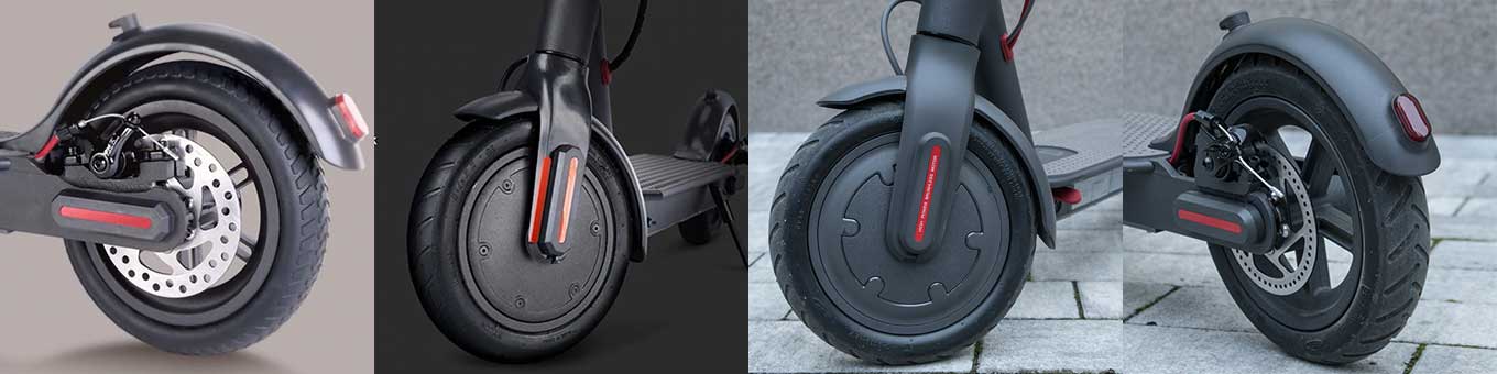 Alfawise M1 vs Xiaomi M365 - Brakes (front: electric eABS / back: mechanic disk)
