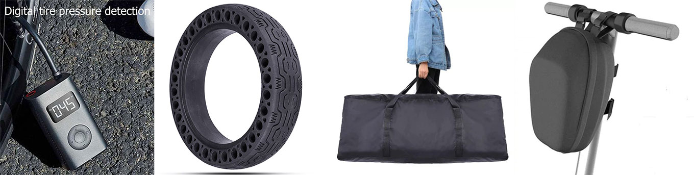 Accessories for Xiaomi Scooter Pro / M365: Xiaomi Air Pump, Honeycomb Tire, Scooter Bags