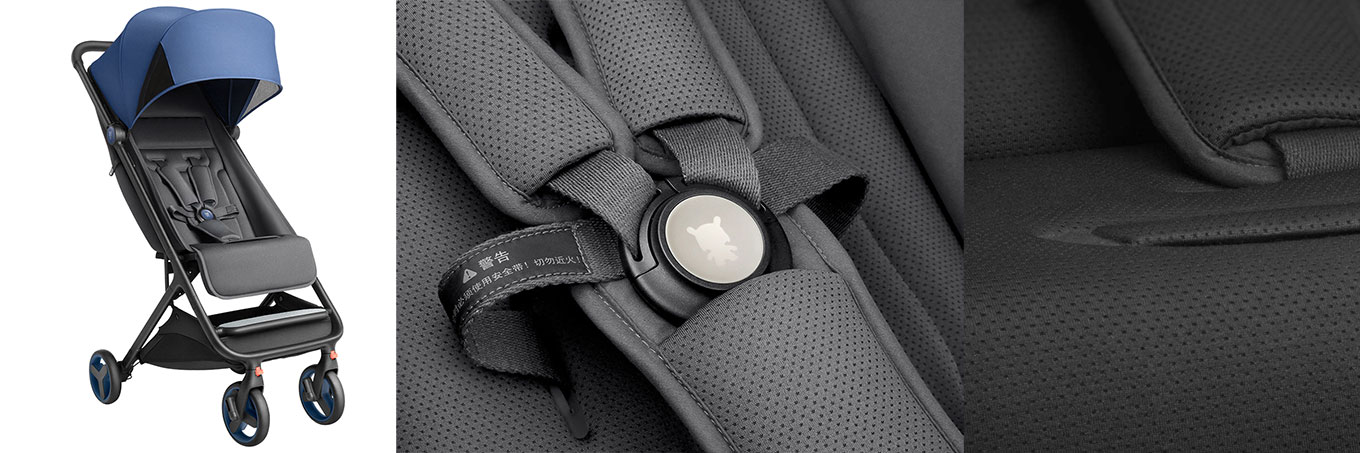 Xiaomi Stroller - Skin friendly, antibacterial fabric; 5-point seat belt
