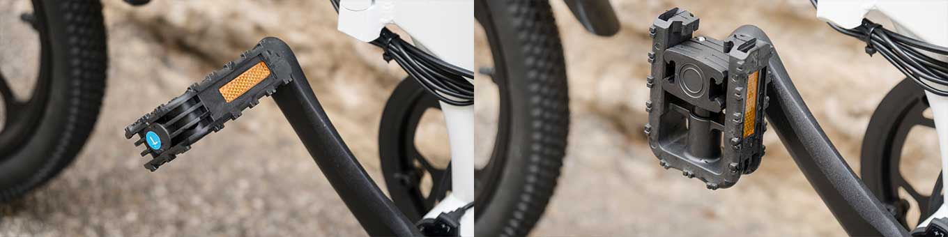 ADO A20 vs HIMO Z20 - comparison review - flip-up Pedals